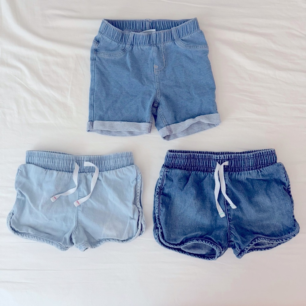 Cat & Jack 3T Girl Pull-on Shorts Bundle